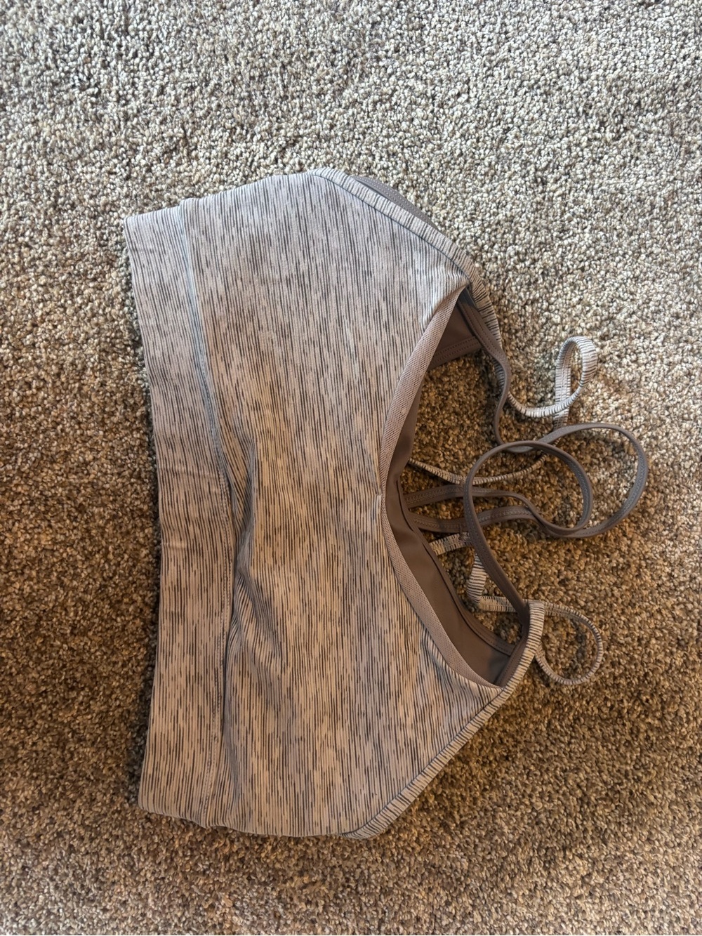 ZYIA Heathered Gray Strappy Sports Bra